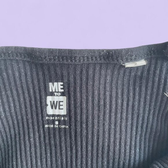 Me to We One Shoulder Ribbed Black Bodysuit - Picture 5 of 5